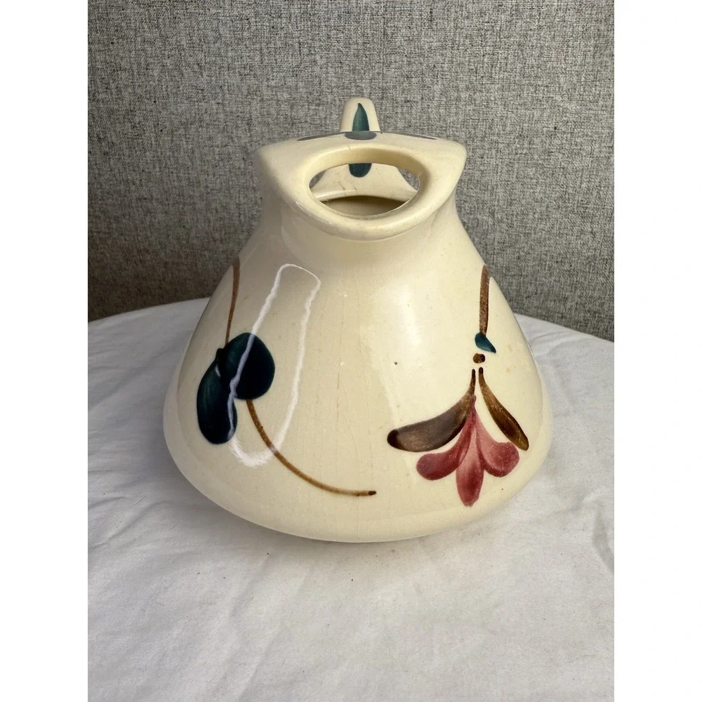 Vintage Purinton Pottery‎ Dutch Ceramic Jug Pitcher Red Ivy Blossom Floral USA